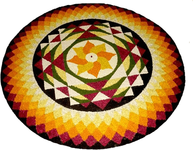 These Are A Few Flower Decorations Done During Onam - Onam Pookalam First Prize Clipart (640x488), Png Download