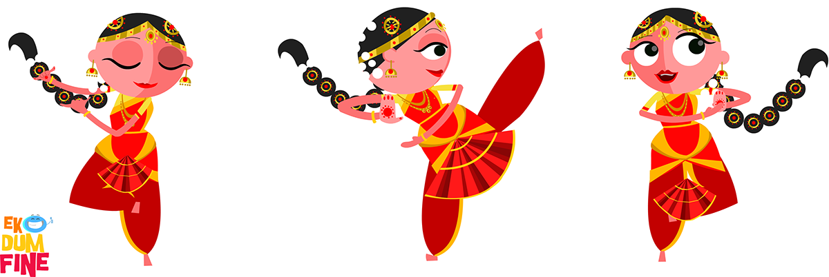 The South Indian Bride On Behance - South Indian Bride Animated Clipart (1200x402), Png Download