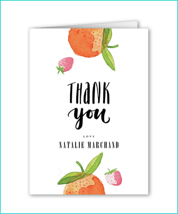 Baby Shower Thank You Wording - Watercolor Thank You Cards Clipart (750x900), Png Download