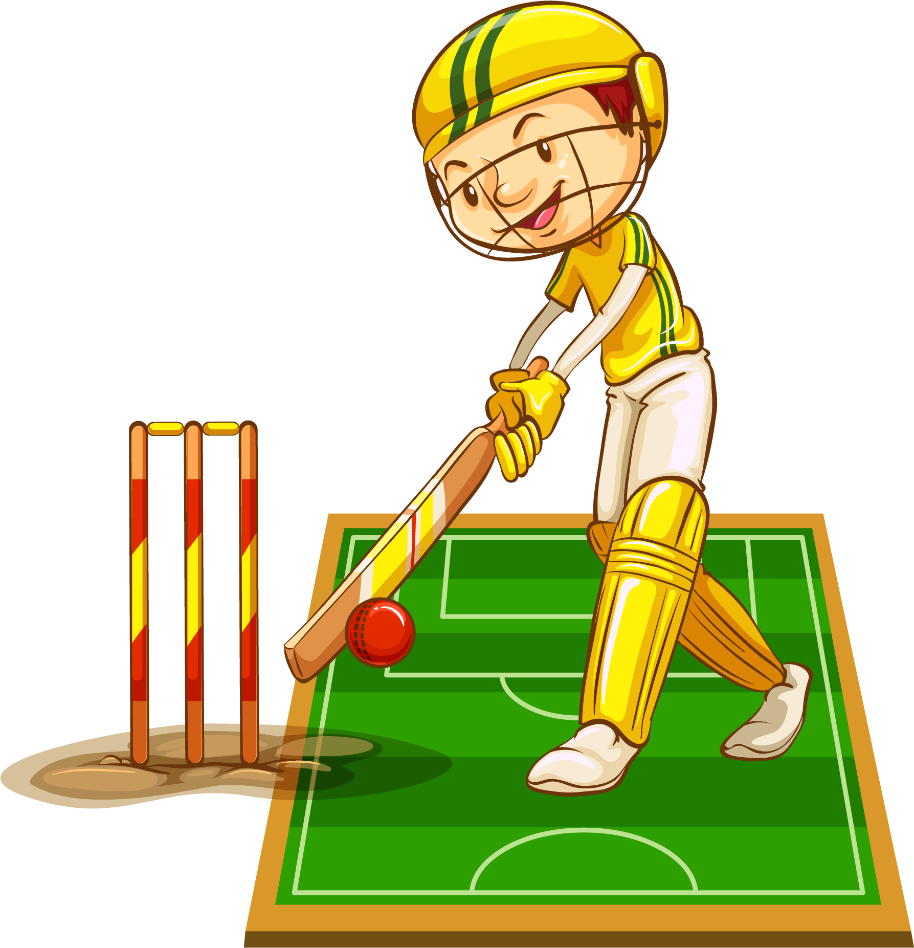 Cricket Bat Cricket Nets Stock Photography - Cricketer Character Clipart (1808x2104), Png Download