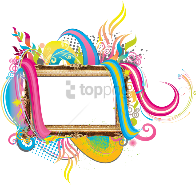 Free Png Colorful Frames And Borders Png Png Image - Colourful Photo Frames Png Clipart (850x795), Png Download