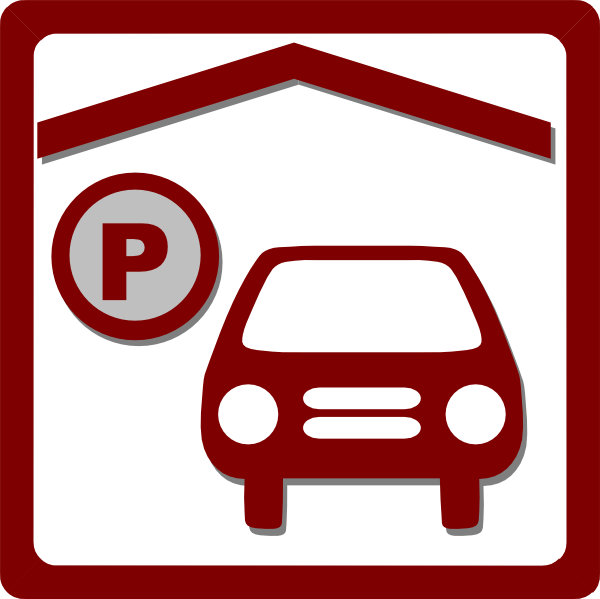 Hotel Icon Indoor Parking - Underground Parking Icon Clipart (600x599), Png Download