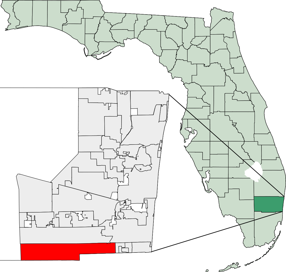 Miramar Florida Wikipedia And Major City Map Of - Dunedin Florida Map Clipart (1200x1144), Png Download