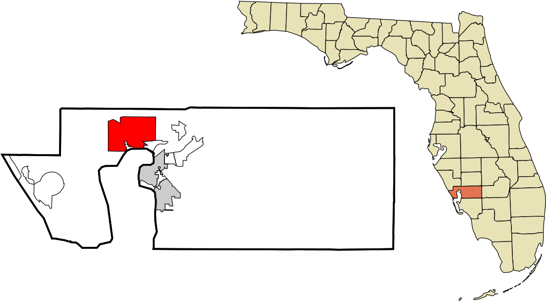 City Of North Port Florida Map - Eatonville Florida On A Map Clipart (1200x695), Png Download