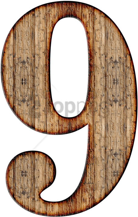 Free Png Wooden Number 9 Png Image With Transparent - 9 Png Clipart (480x764), Png Download