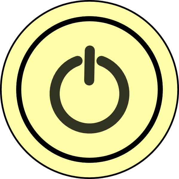 Power Button On Yellow Background Png - Clip Art Transparent Png (600x600), Png Download