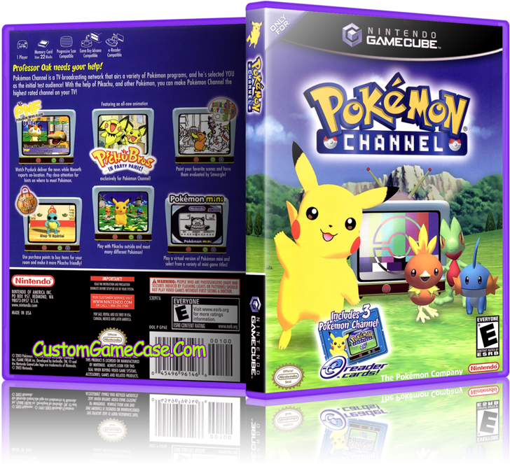 Pokemon Channel Gamecube Front Cover - Pokemon Channel Gamecube Clipart (728x663), Png Download