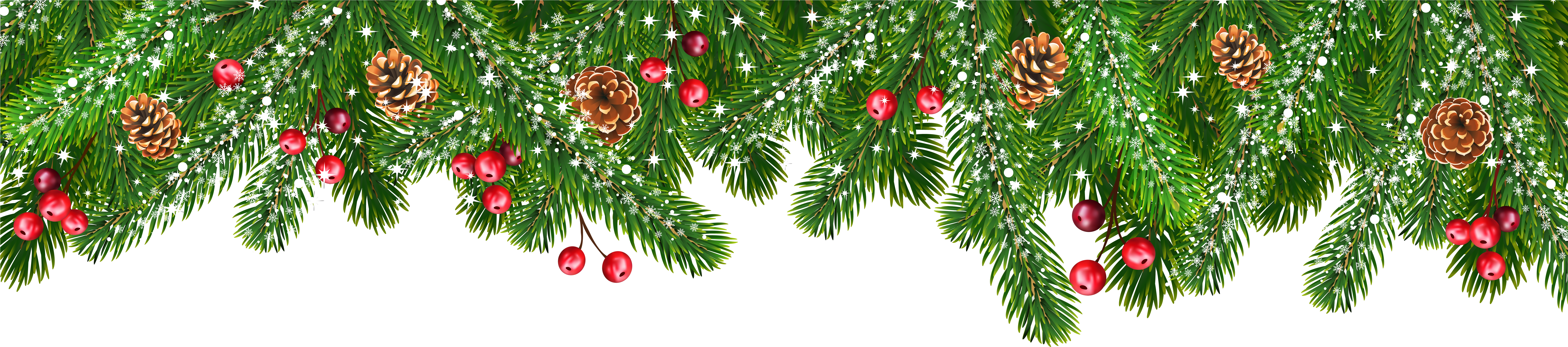 View Full Size - Christmas Ornament Clipart (8000x1819), Png Download