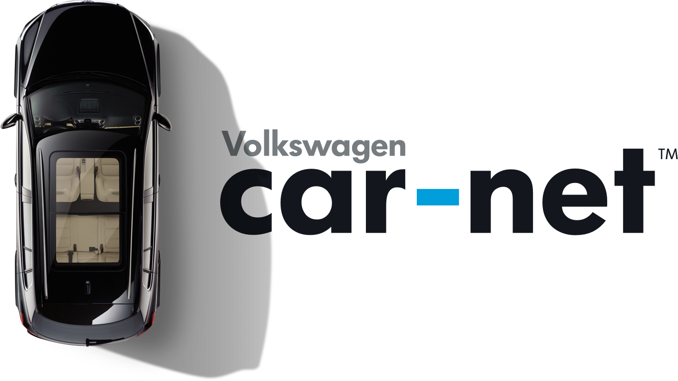 Car-net Logo And Top View Of Car - Volkswagen Top View Png Clipart (1360x766), Png Download