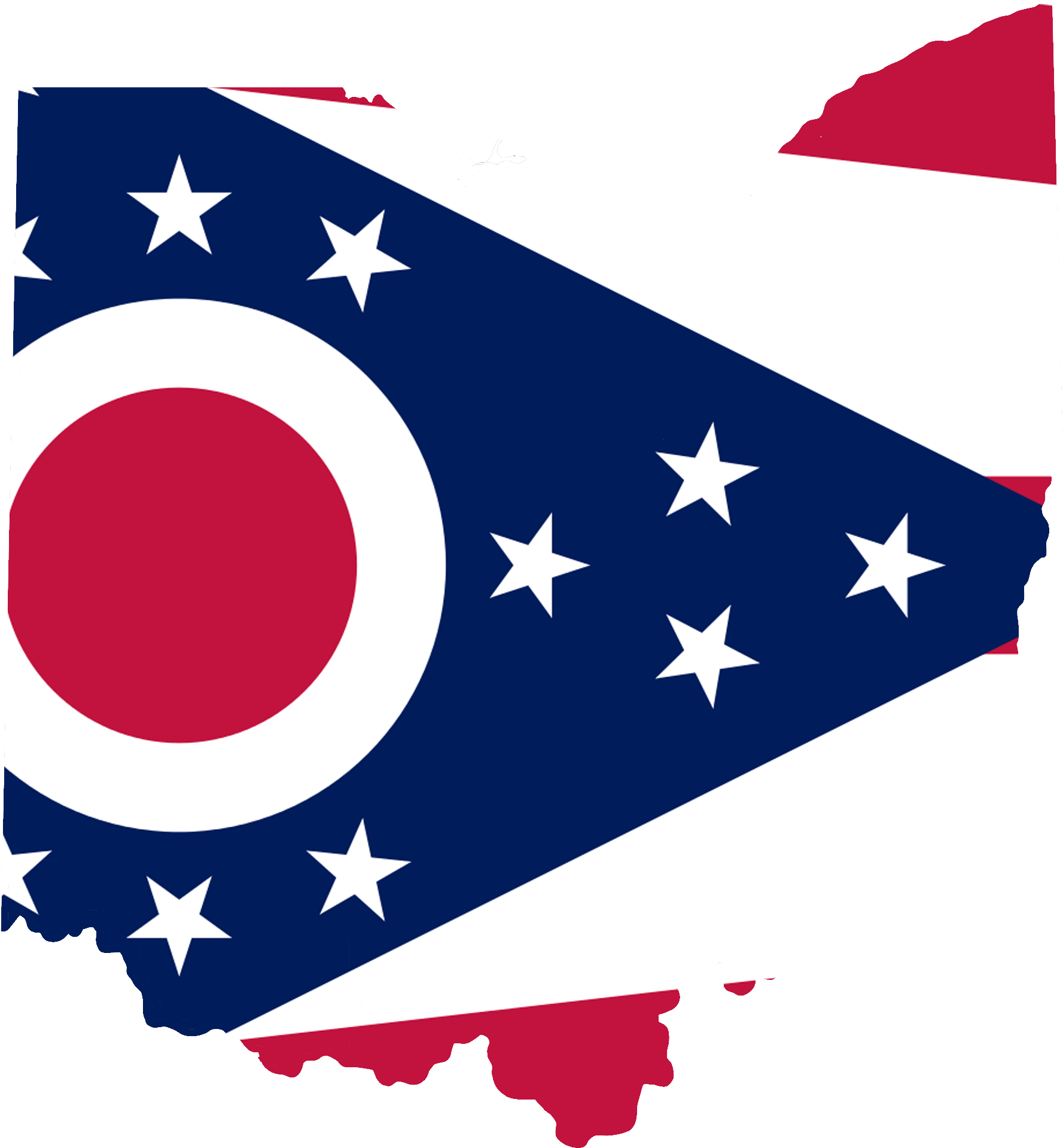 2000 X 2085 2 - Ohio Flag Map Clipart (2000x2085), Png Download