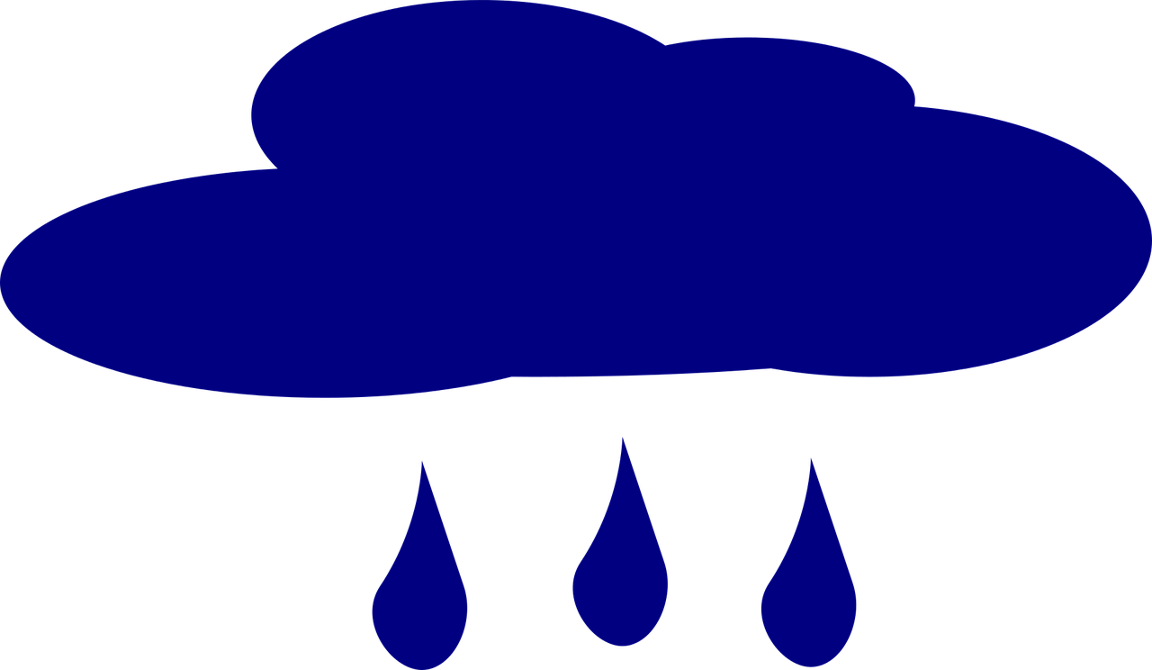 Forecast,rain,rain Drops,dark Clouds - Wolken Piktogramm Clipart (1280x744), Png Download