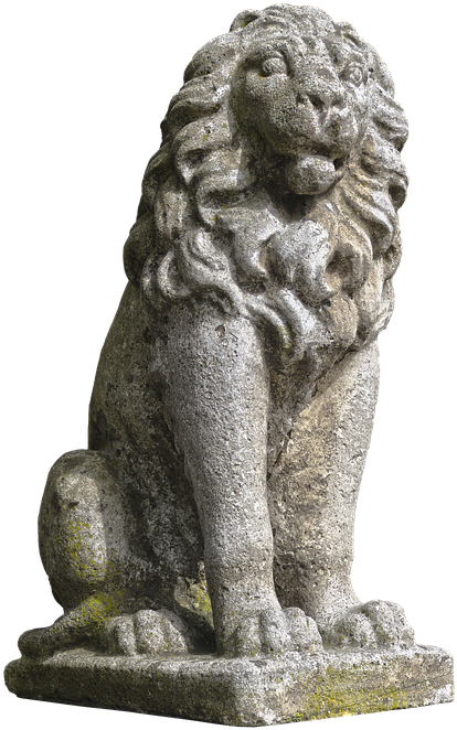 Lion, Stone Figure, Heraldic Animal, Bavaria Lion - Statue Clipart (480x720), Png Download