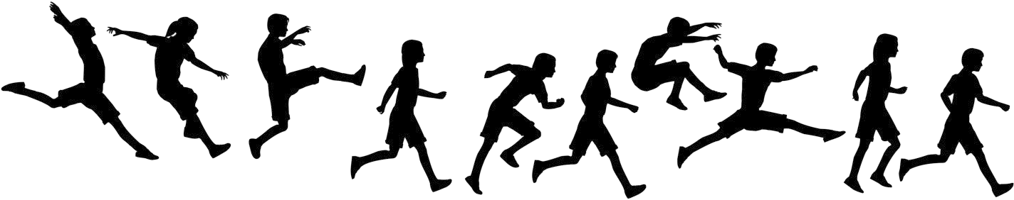 Kids Running Png - Salto Di Gruppo Clipart (1500x480), Png Download