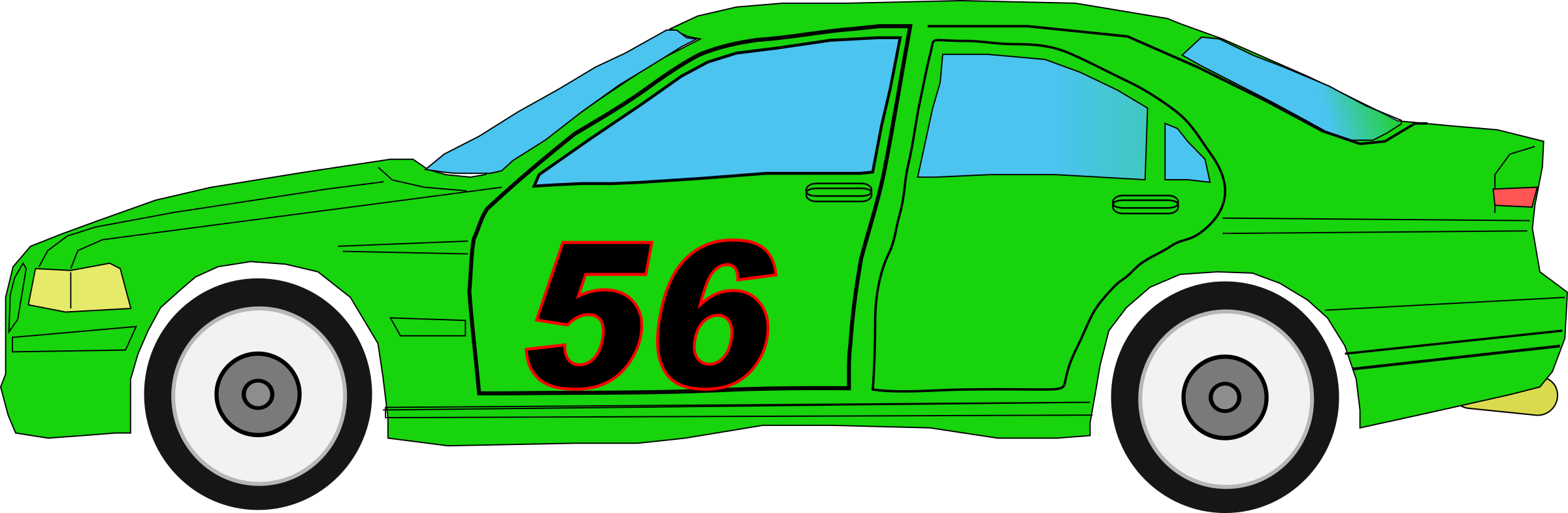 2293 X 750 2 - Green Race Car Clipart - Png Download (2293x750), Png Download