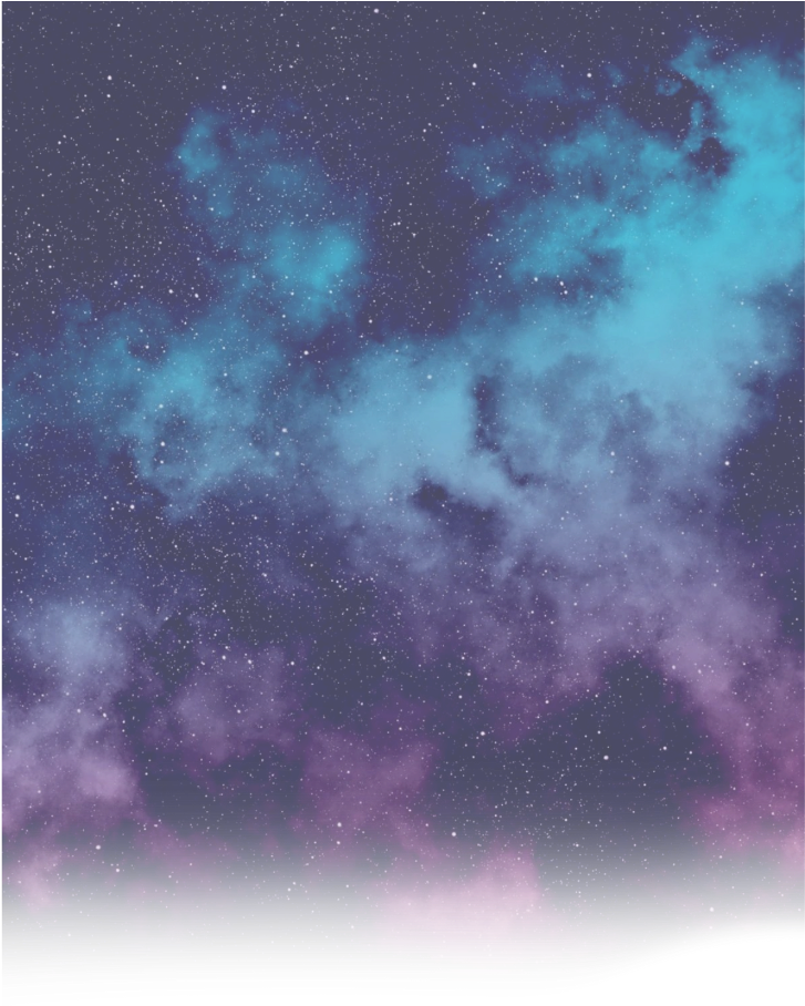 Sticker Galaxy Dark Galaxia Blue Purple Stars Night Clipart (727x908), Png Download