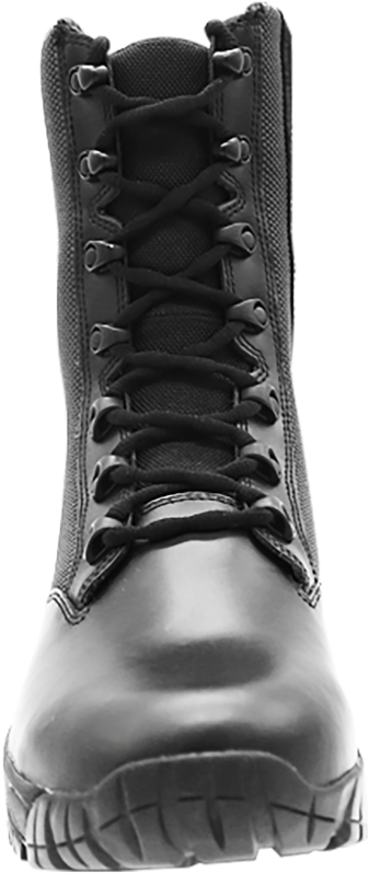 Side Zip Black Tactical Boots 8" Front Laces Altai - Steel-toe Boot Clipart (800x836), Png Download