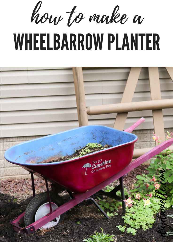 How To Make A Wheelbarrow Planter - Wheelbarrow Clipart (736x1025), Png Download