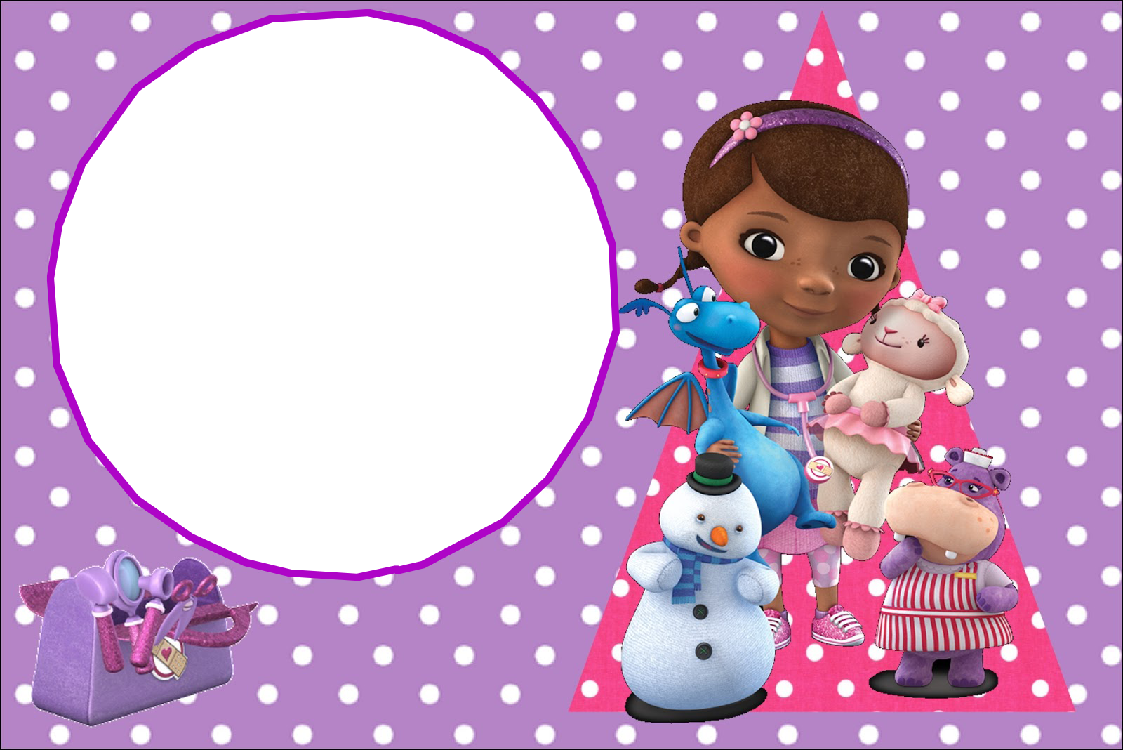 Doc Mcstuffins Invitations Templates Free - Fondos De Doctora Juguete Clipart (1600x1068), Png Download