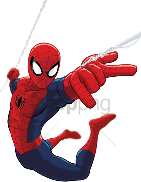 Free Png Spiderman Flying Between Buildings Png Image - "ultimate Spider-man" (2011) Clipart (480x729), Png Download