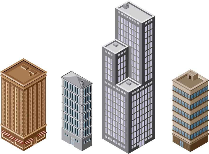 Office-buildings - Commercial Building Clipart (1000x679), Png Download