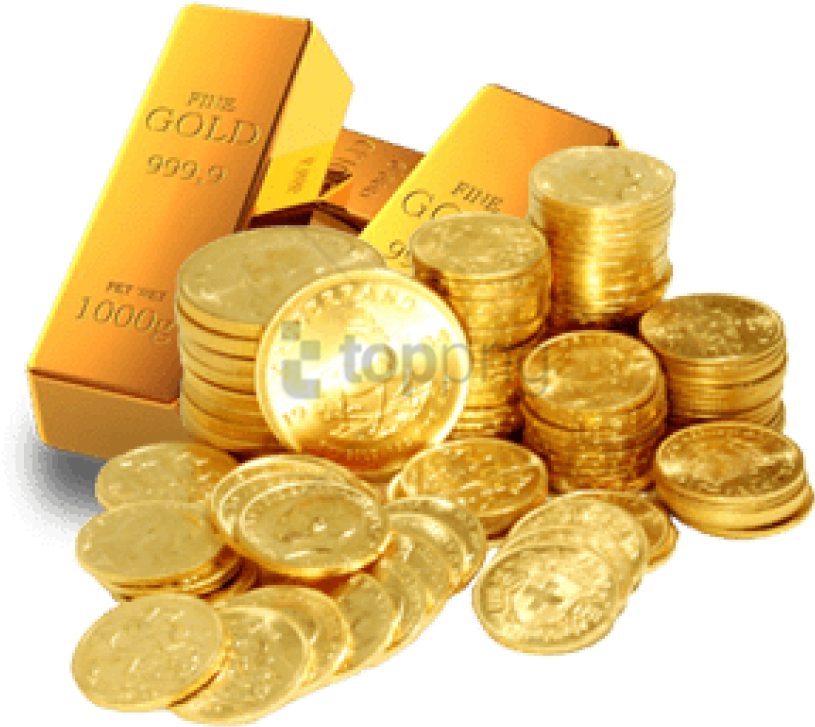 Free Png Plain Gold Coin Png Png Image With Transparent - Gold Coins High Resolution Clipart (850x765), Png Download