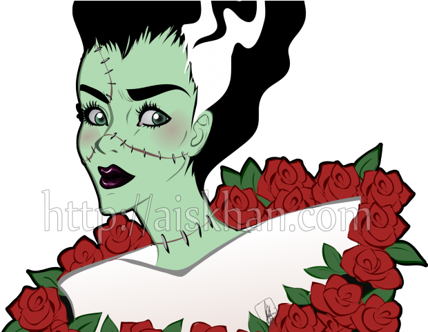 Bride Of Frankenstein Clipart Green Bride - Bride Of Frankenstein Clipart - Png Download (640x480), Png Download