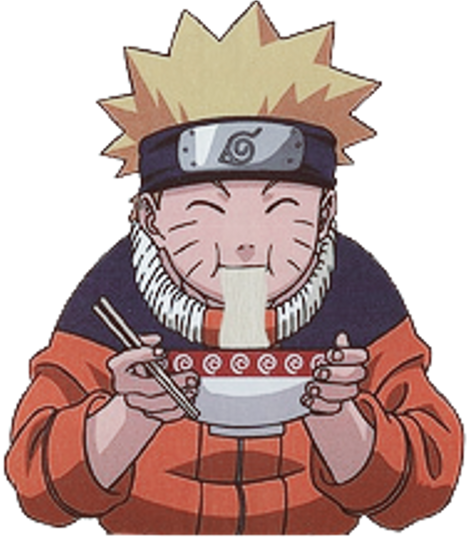 #naruto #narutouzumaki #ramen #anime #freetoedit - Naruto Eating Ramen Png Clipart (1024x1053), Png Download