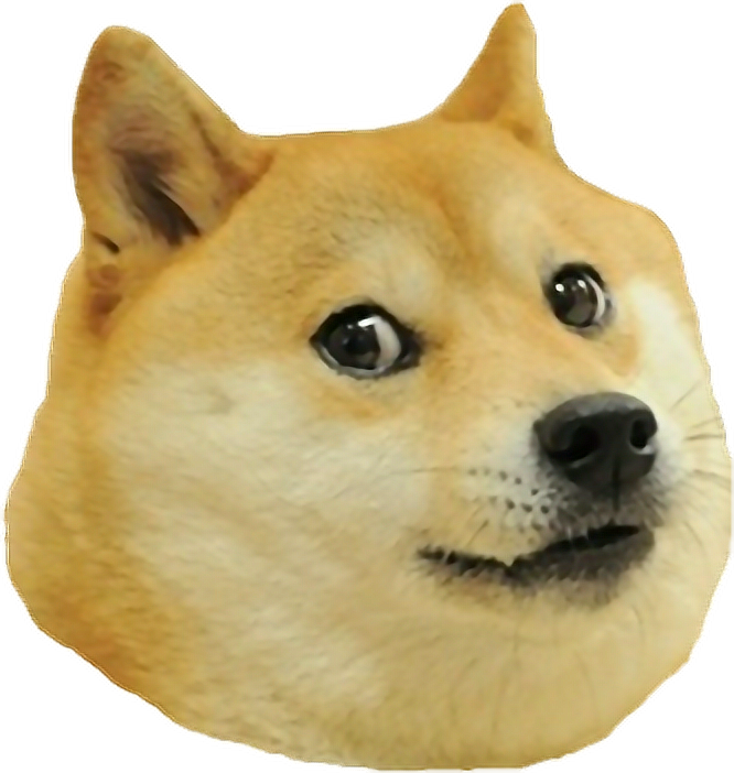 #freetoedit#meme #dogface #tumblr#remixit Doge, Uber, - Doge Head Transparent Clipart (666x702), Png Download