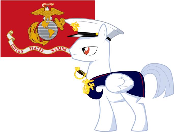 Ine Ed Pony Scootaloo Applejack Red Cartoon Mammal - Framed Marine Corps Flag Clipart (685x522), Png Download