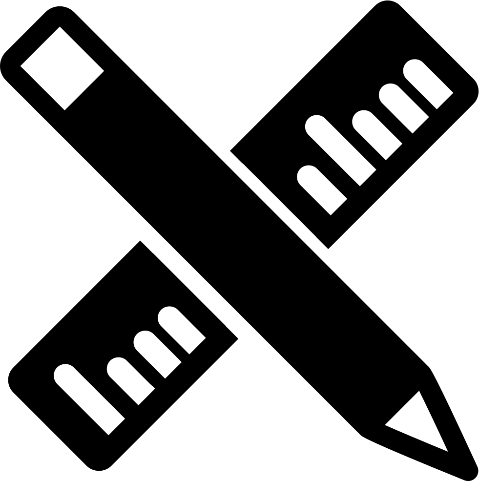 Png File - Ruler And Pencil Icon Clipart (981x985), Png Download