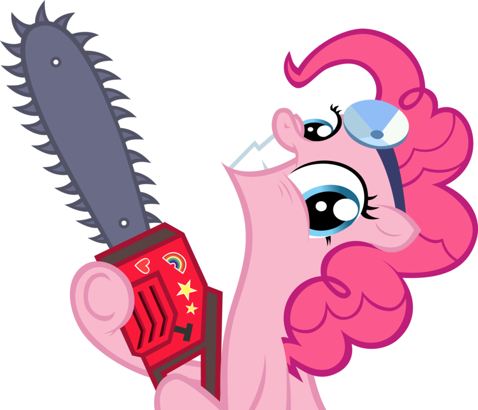 Pinkie Pie S Chainsaw By Sasukex125-d5qpx3q - Pinkie Pie Chainsaw Clipart (964x828), Png Download