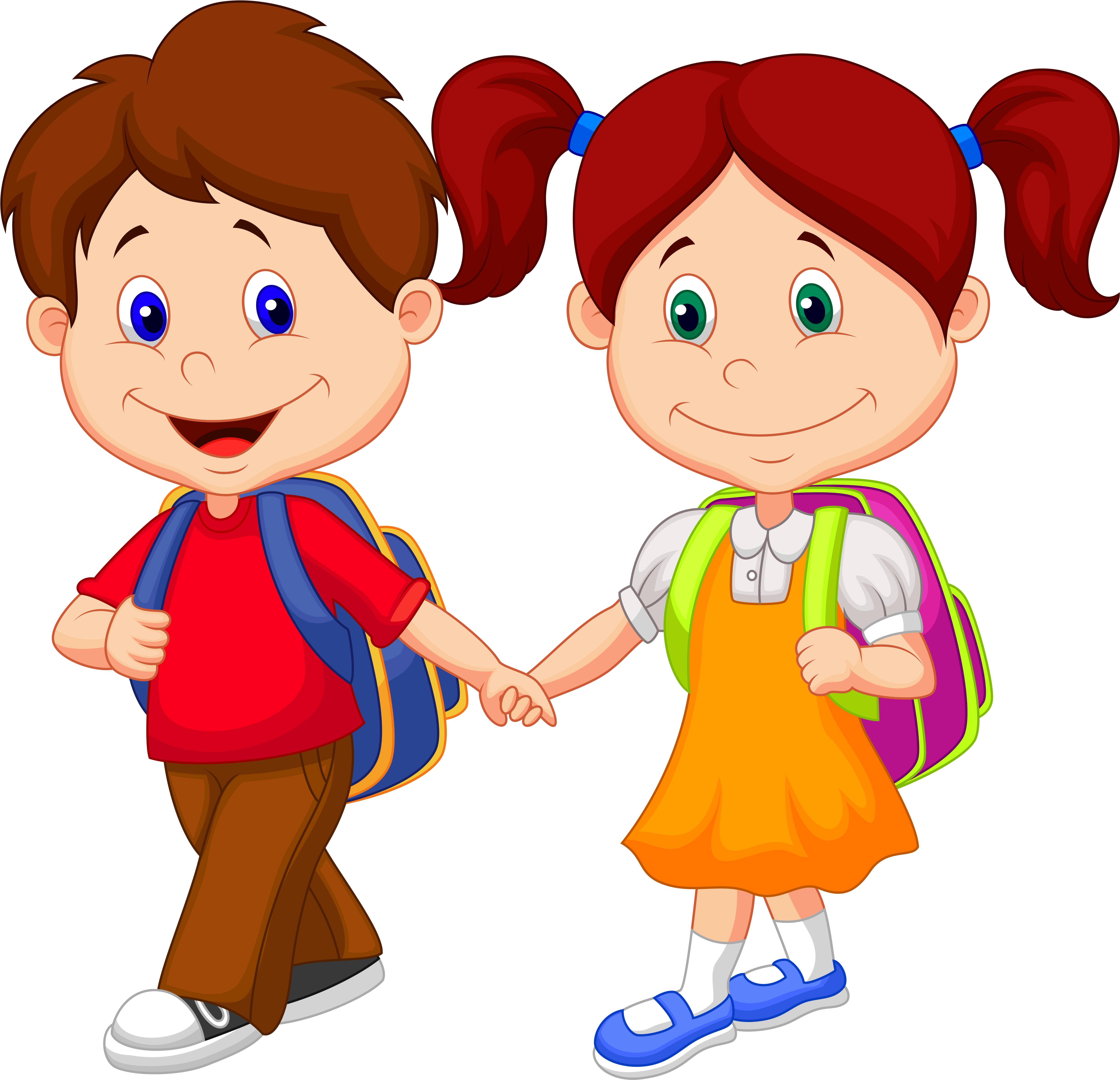 Walking To School Search Result Cliparts For Walking - School Kids Png Transparent Png (5000x4824), Png Download