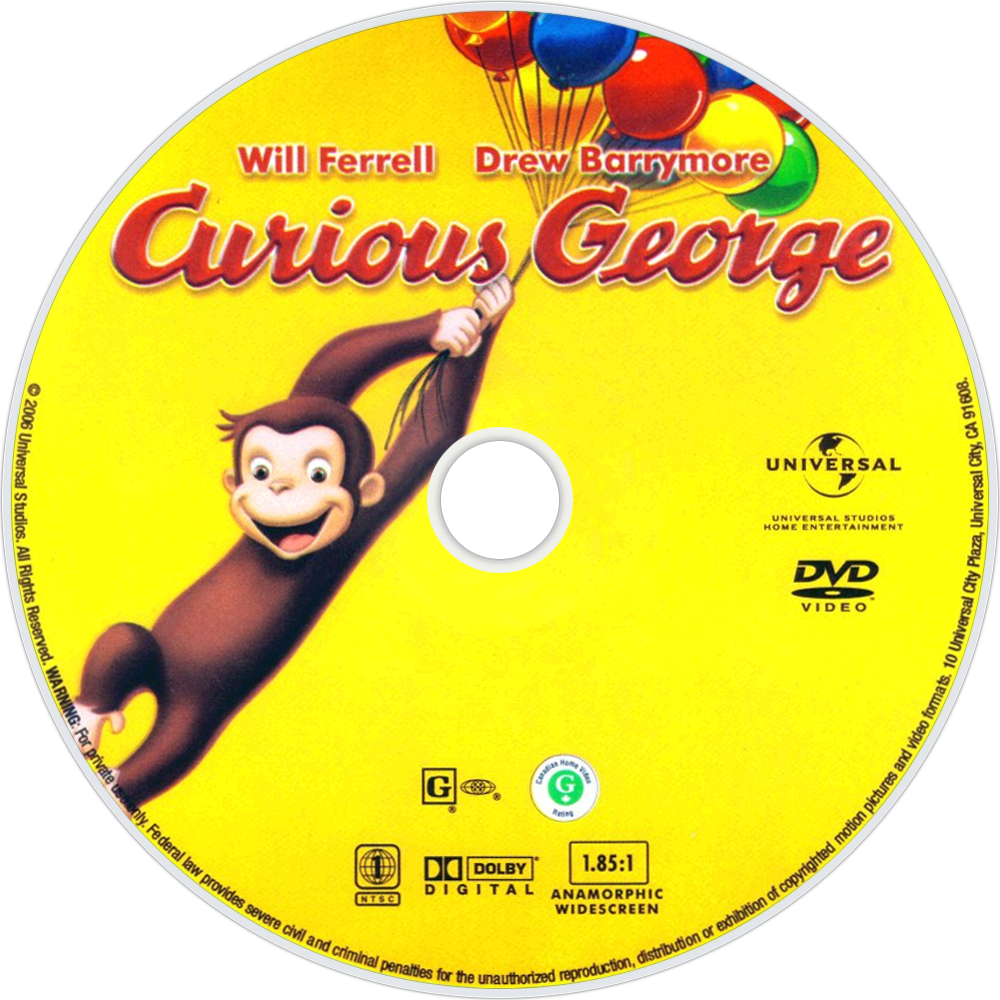 Curious George Dvd Clipart (1000x1000), Png Download