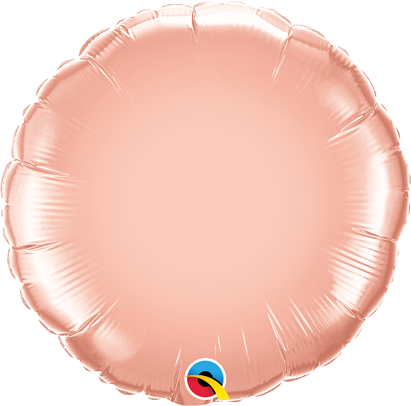 Rose Gold Round 18" Foil Balloon - Balao Rose Gold Clipart (600x593), Png Download