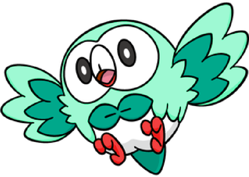 #rowlet #shiny #pokemon #freetoedit - Pokemon Global Link Rowlet Clipart (1024x768), Png Download