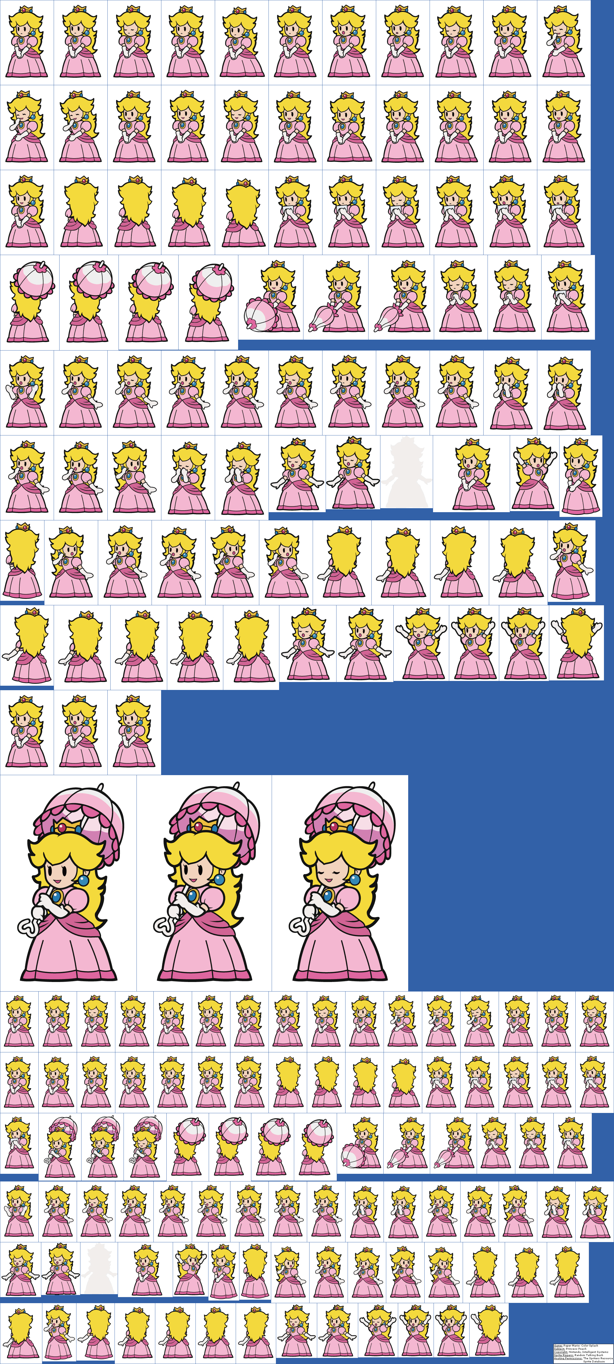 Princess Peach Clipart Wii U - Paper Mario Color Splash Princess Peach - Png Download (2321x5156), Png Download