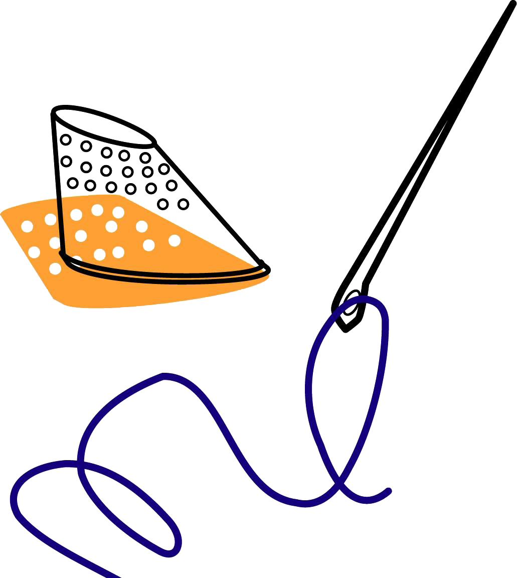 Sewing Yarn Clip Art Hand Painted Handpainted - Needle And Thread - Png Download (1031x1152), Png Download