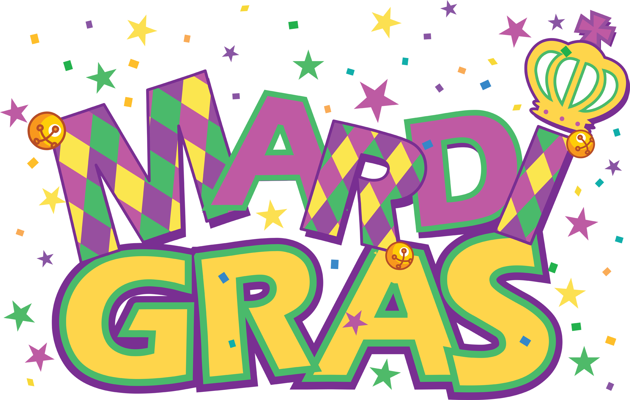 Mardi Gras Png - Mardi Gras Day Clipart Transparent Png (2400x1525), Png Download