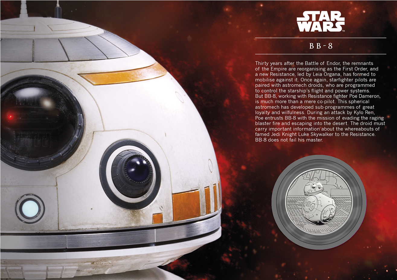 Star Wars™ Bb8 Silver Proof Medal Cover - Star Wars Clipart (1500x1500), Png Download