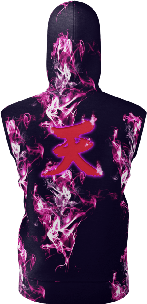 Akuma's "殺意の波動" Satsui No Hado Equil Sleeveless Hoodie - Hoodie Clipart (1024x1024), Png Download