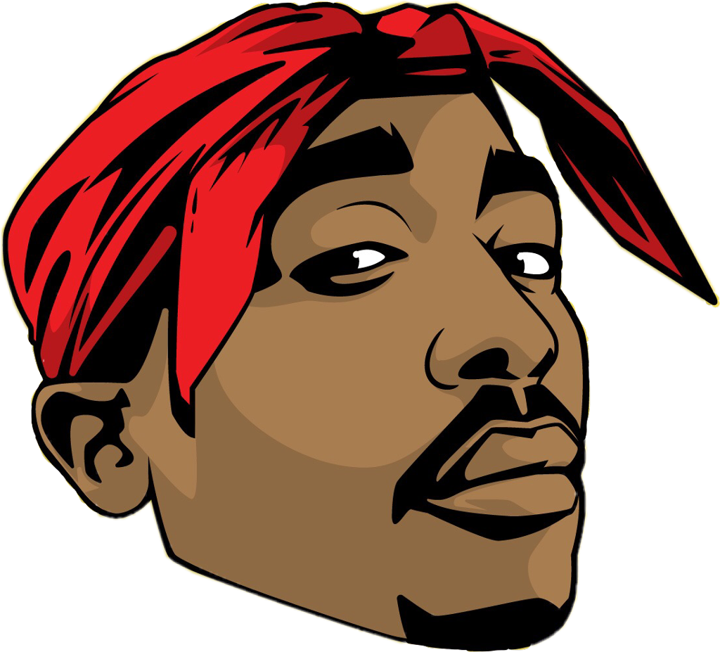 Tupac Sticker - Tupac Art Clipart, free png download.