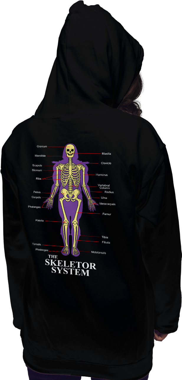 The Skeletor System - Hoodie Clipart (900x1294), Png Download