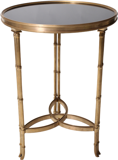 Bamboo Mirrored Side Table - Side Table Transparent Clipart (500x692), Png Download