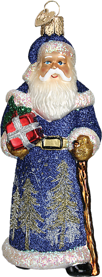 Picture Of Glistening Midnight Santa Clipart (423x1147), Png Download