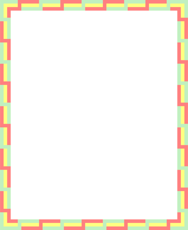 Picture Frames Rectangle Yellow Square Area - Paper Clipart (612x750), Png Download