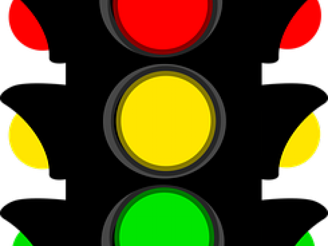 Traffic Light Clipart Yellow - Lampu Merah Vektor - Png Download (640x480), Png Download