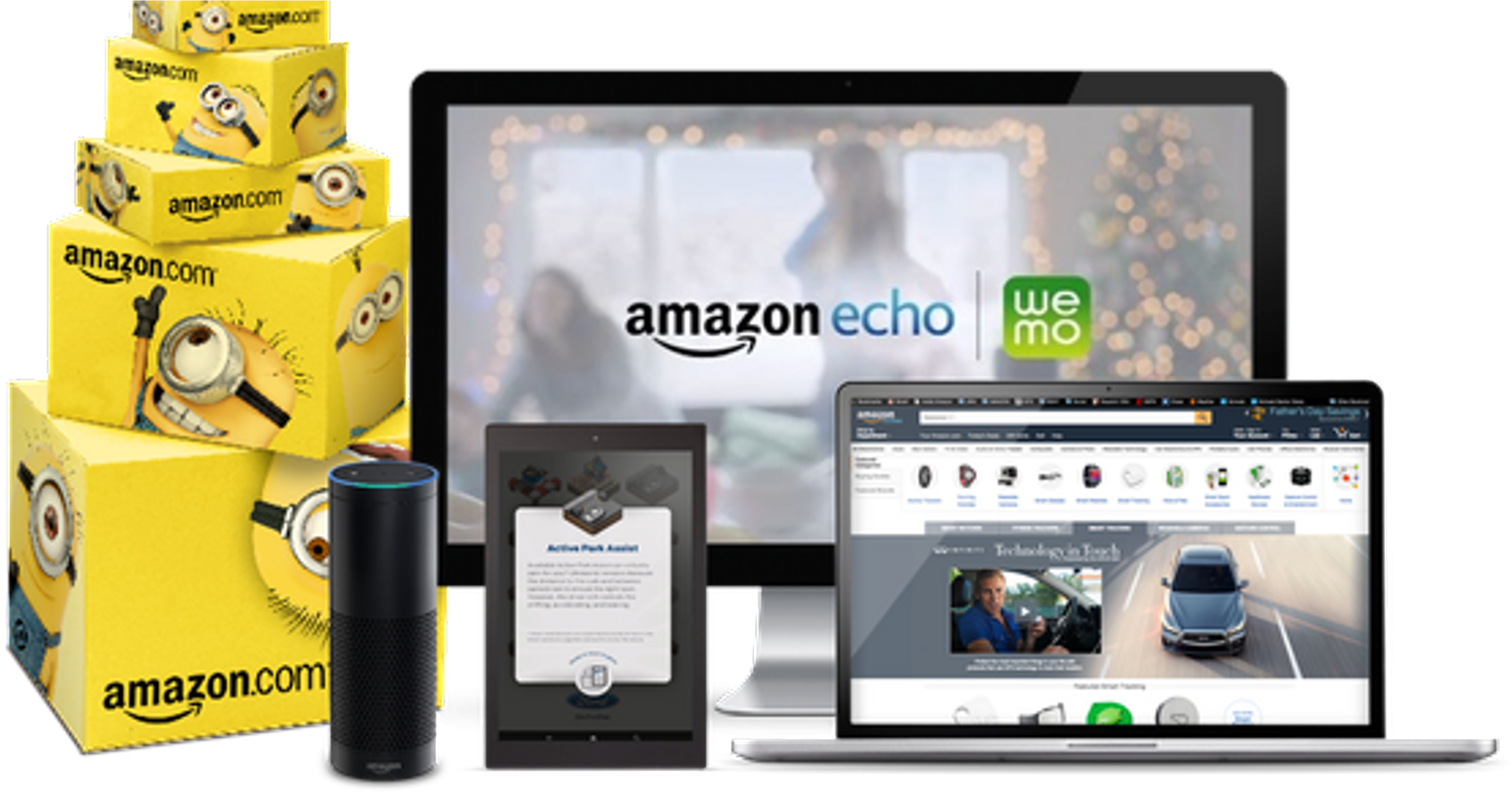 Amazon Video History - Amazon Echo Clipart (3200x1680), Png Download