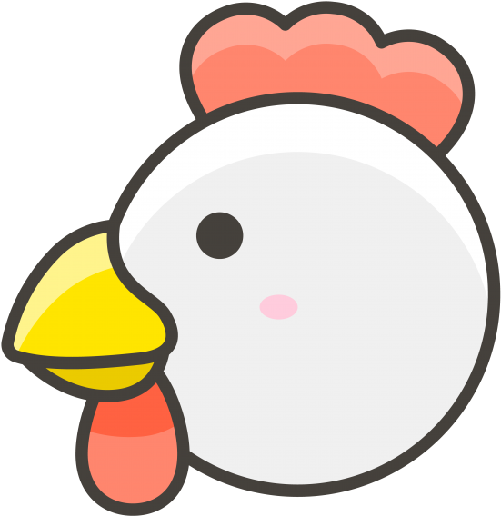 Chicken Emoji Icon - Emoji Pollo Png Clipart (866x650), Png Download