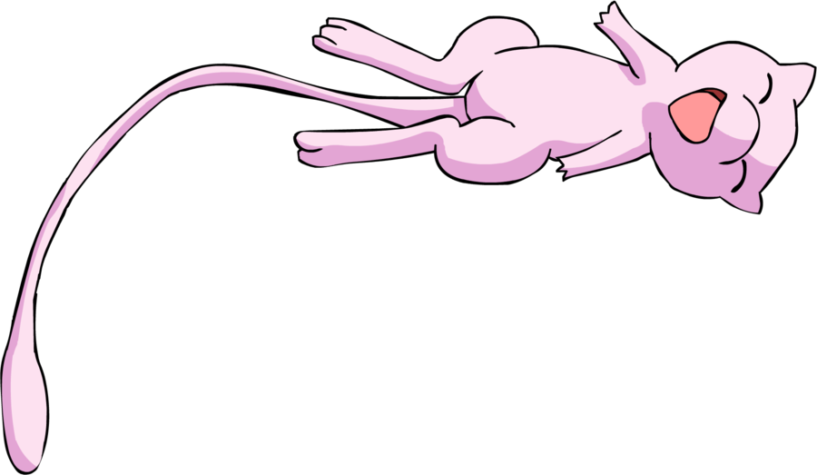 Mew Transparent Flying - Mew Transparent Background Clipart (900x523), Png Download