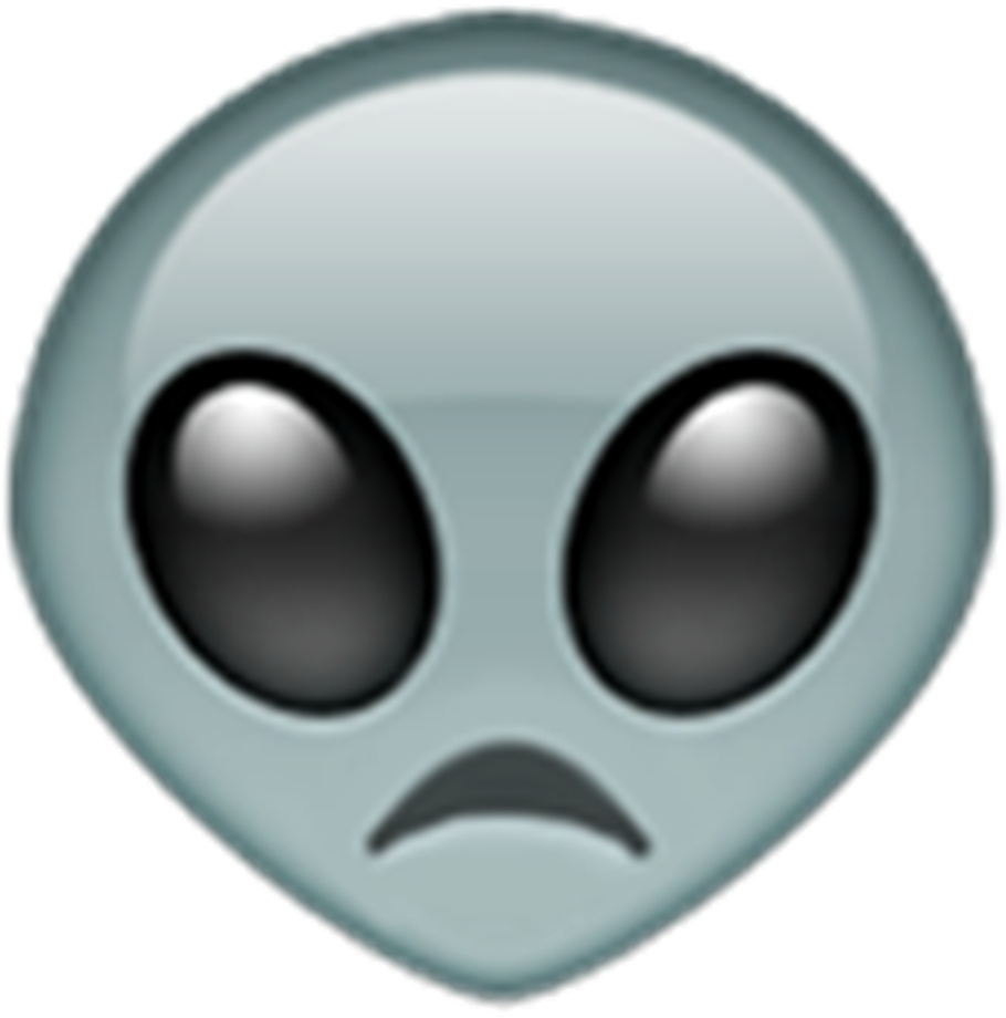 #alien #moustro #moster #sad #triste #emociones #emoji - Alien Emoji Ios Clipart (1024x1024), Png Download